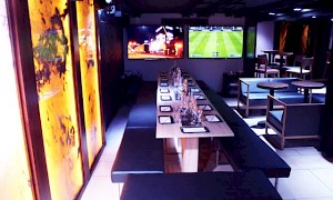 Onyx room with interactive screens at inamo Covent Garden